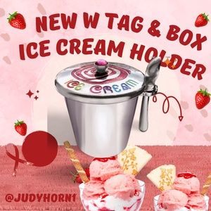 Vintage Wild Eye Novility Aluminum Pint Ice Cream Container Holder RAINBOW THEME